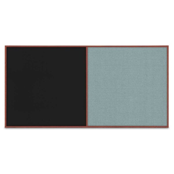United Visual Products Enclosed Corkboard, 3 Door, 96"x48", 4" Fra, UV3413-BLACK-CORK UV3413-BLACK-CORK - main